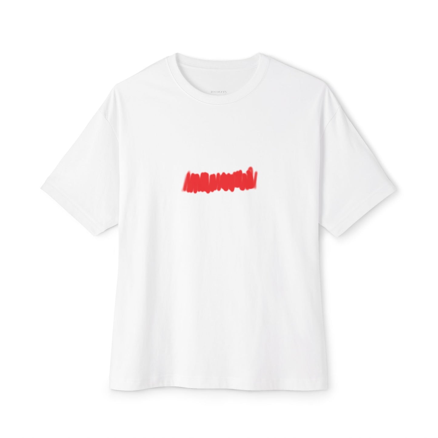 recovery 'try again' scribble boxy tshirt