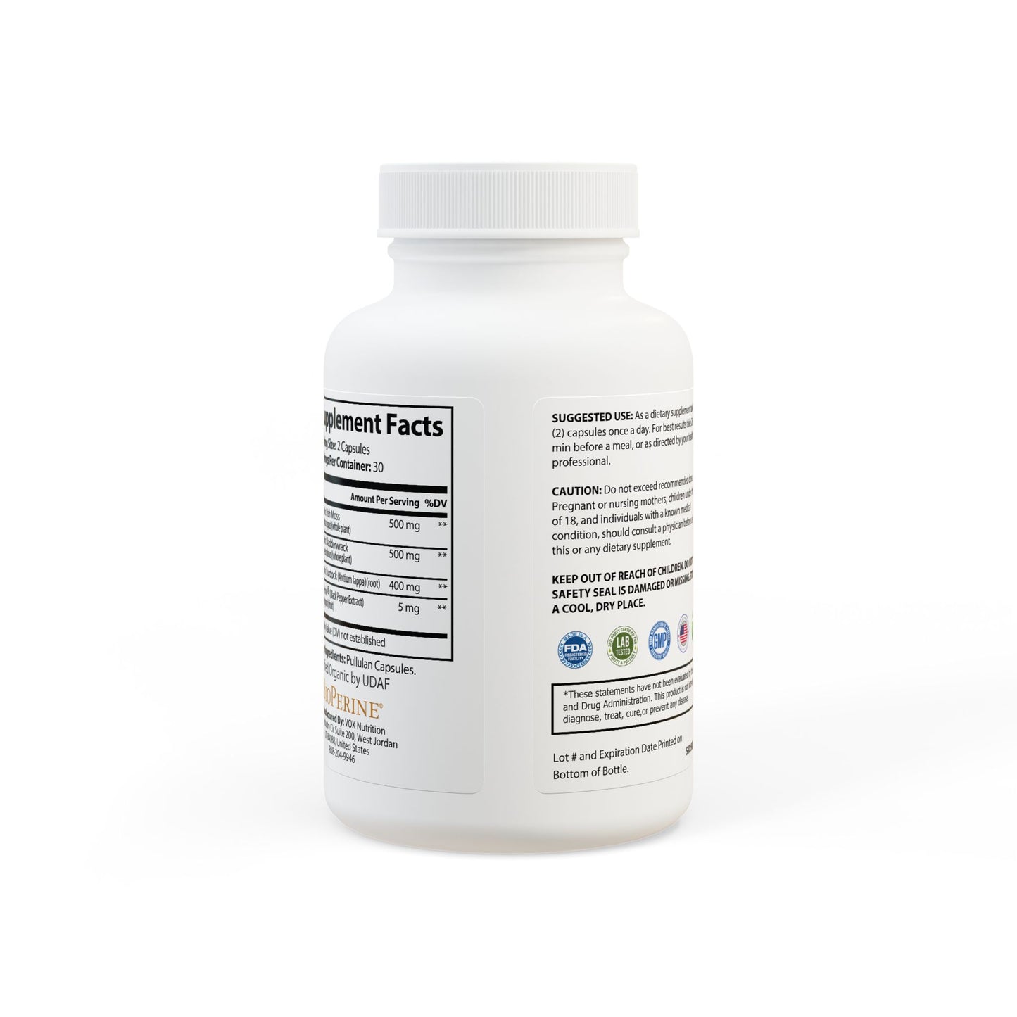 recovery room supply Wildcrafted Irish Energy, Immunity & Gut Sea Moss (60 Capsules)