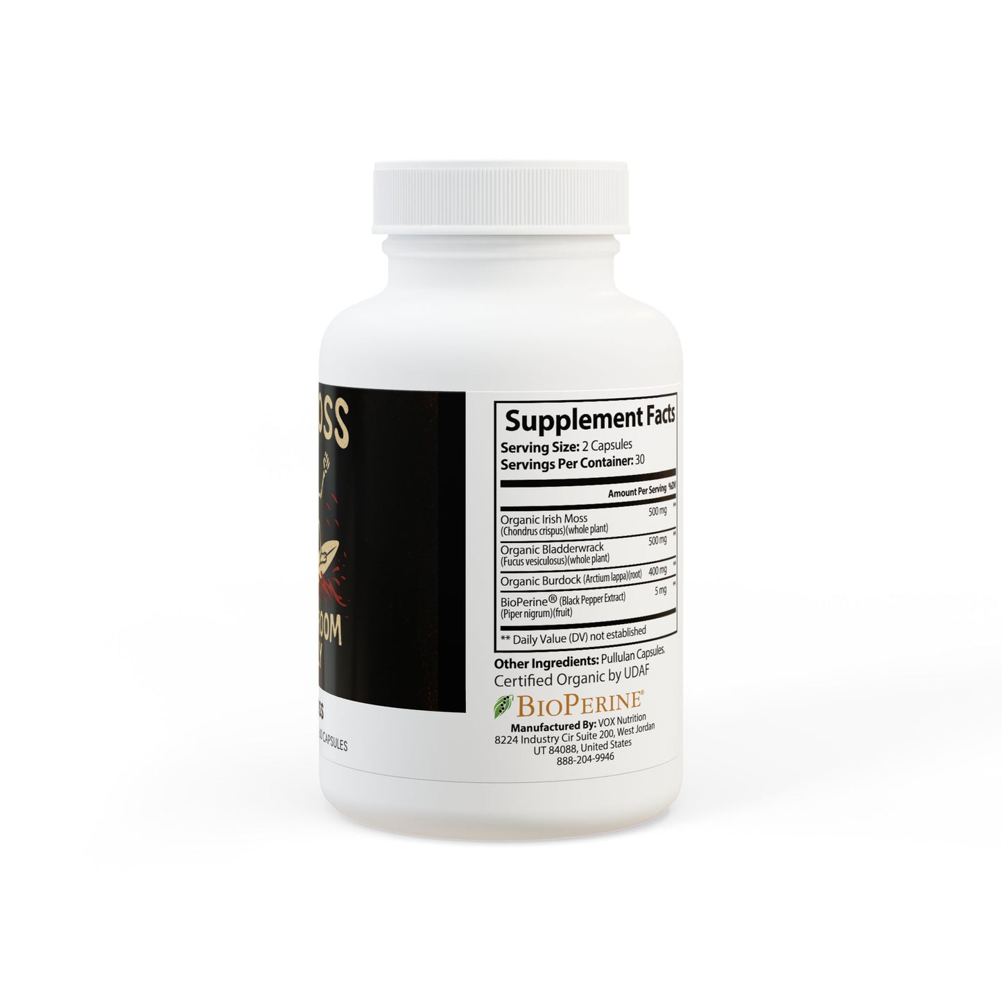 recovery room supply Wildcrafted Irish Energy, Immunity & Gut Sea Moss  (60 Capsules)